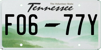 TN license plate F0677Y