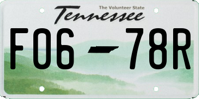TN license plate F0678R