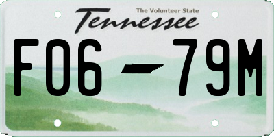 TN license plate F0679M