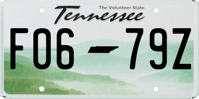TN license plate F0679Z