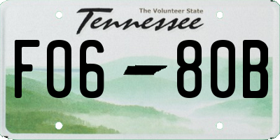 TN license plate F0680B