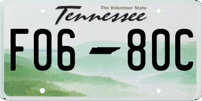 TN license plate F0680C