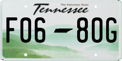 TN license plate F0680G