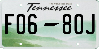 TN license plate F0680J