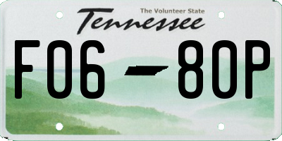 TN license plate F0680P