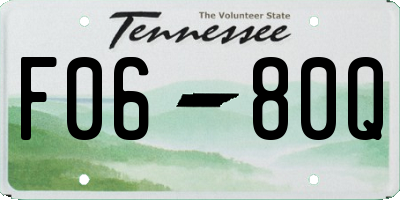 TN license plate F0680Q