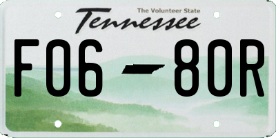 TN license plate F0680R