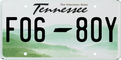 TN license plate F0680Y