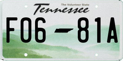 TN license plate F0681A