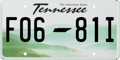 TN license plate F0681I