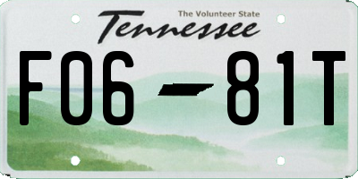 TN license plate F0681T