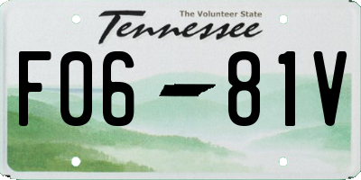 TN license plate F0681V