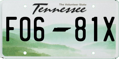 TN license plate F0681X