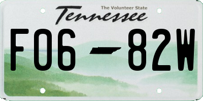 TN license plate F0682W