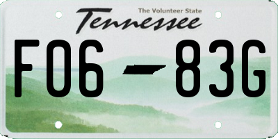 TN license plate F0683G