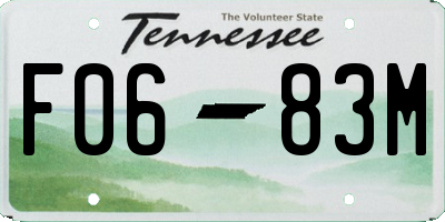 TN license plate F0683M