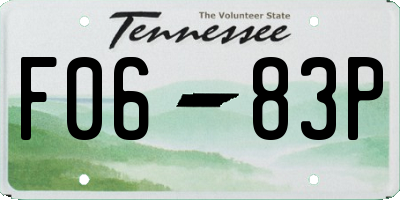 TN license plate F0683P