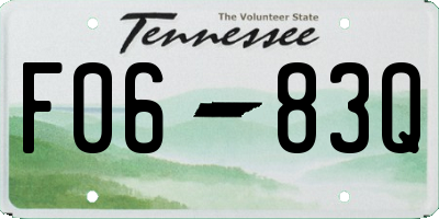 TN license plate F0683Q