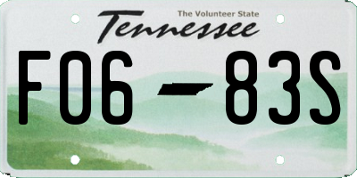 TN license plate F0683S