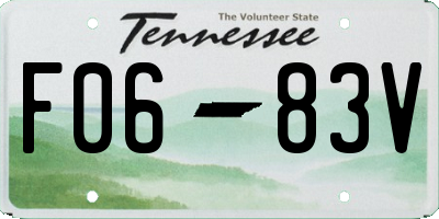 TN license plate F0683V