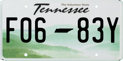 TN license plate F0683Y