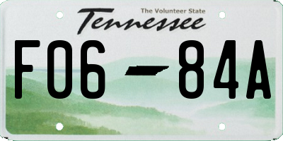 TN license plate F0684A