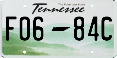 TN license plate F0684C