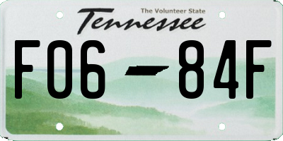 TN license plate F0684F