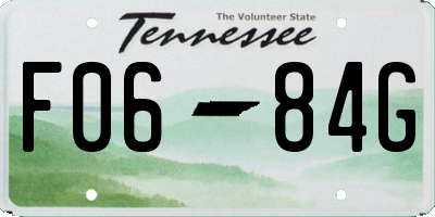 TN license plate F0684G