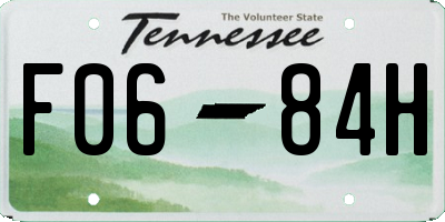 TN license plate F0684H