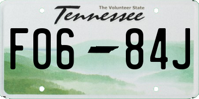 TN license plate F0684J