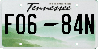 TN license plate F0684N