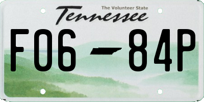 TN license plate F0684P