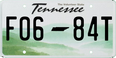 TN license plate F0684T