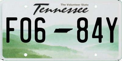 TN license plate F0684Y
