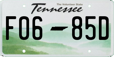 TN license plate F0685D