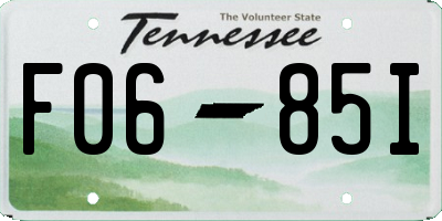 TN license plate F0685I