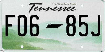 TN license plate F0685J