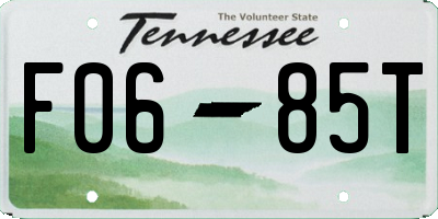 TN license plate F0685T