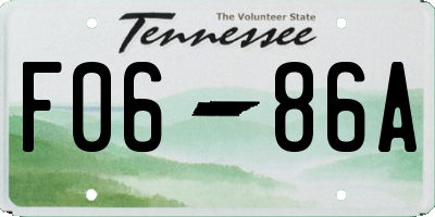 TN license plate F0686A