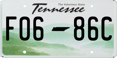 TN license plate F0686C