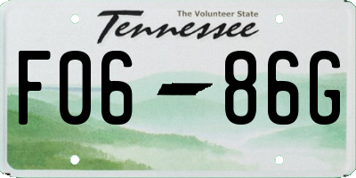TN license plate F0686G