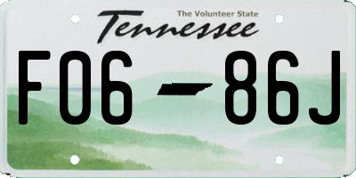 TN license plate F0686J