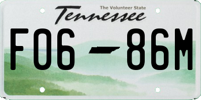 TN license plate F0686M