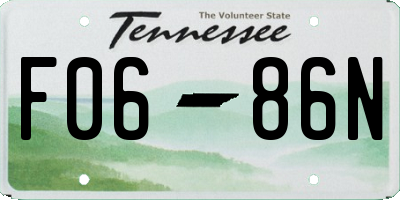 TN license plate F0686N