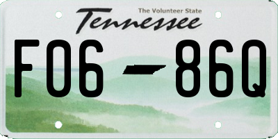 TN license plate F0686Q