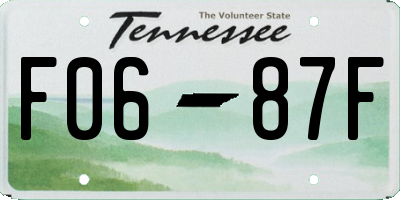 TN license plate F0687F