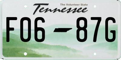 TN license plate F0687G