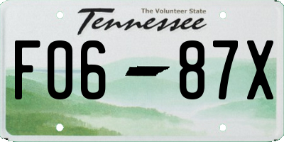 TN license plate F0687X