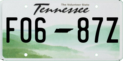 TN license plate F0687Z